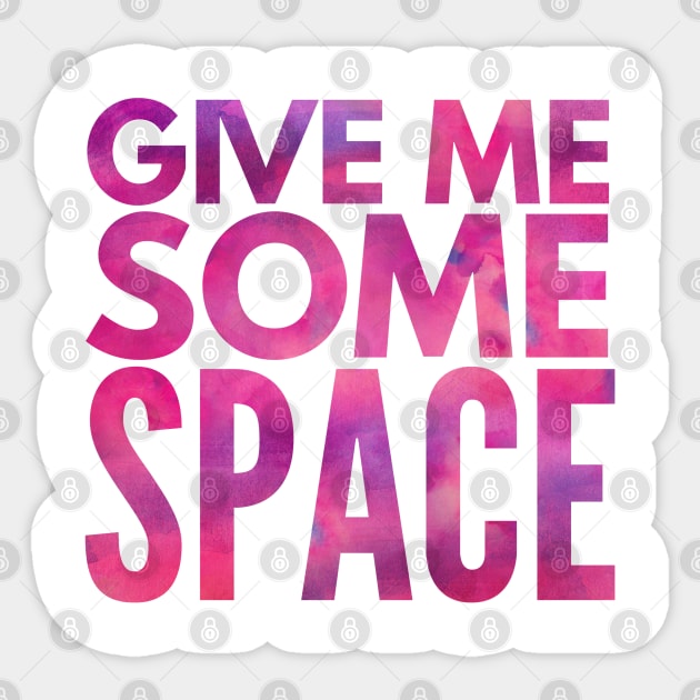 Give Me Some Space Red Pink Star Nebula Sticker by AstroGearStore